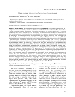 357 REVISTA DE BIOLOG&Iacute;A TROPICAL Floral Anatomy of