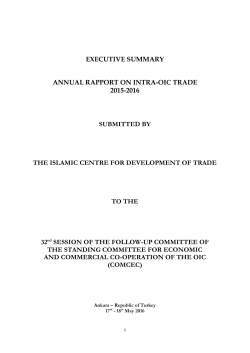 executive summary annual rapport on intra-oic trade 2015