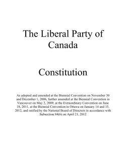The Liberal Party of Canada Constitution