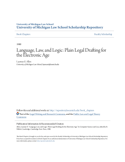 Language, Law, and Logic: Plain Legal Drafting for the Electronic Age