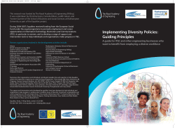 Implementing Diversity Policies: Guiding Principles A guide for ITEC