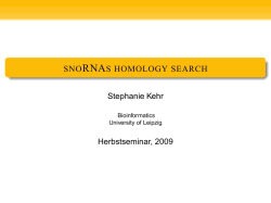 talk - Bioinformatics Leipzig