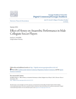 Effect of Honey on Anaerobic Performance in Male Collegiate