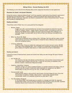 Summer Reading Lists for Summer 2016