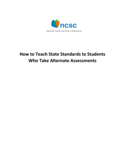 How to Teach State Standards to Students Who Take Alternate