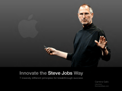 Innovate the Steve Jobs Way: 7 insanely different principles for