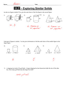 WS - 11.7 - Exploring Similar Solids