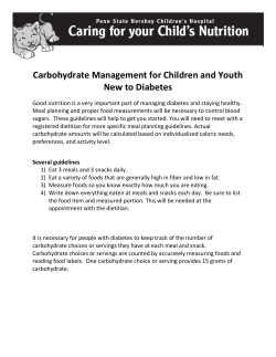 Carbohydrate Management for Children and