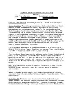 Litigation of Individual Income Tax Issues