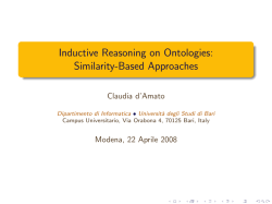 Inductive Reasoning on Ontologies