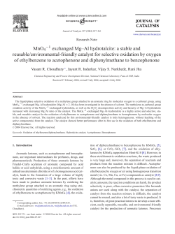MnO4 exchanged Mg&ndash;Al hydrotalcite: a stable and reusable