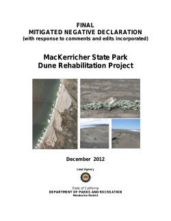 MacKerricher State Park Dune Rehabilitation Project