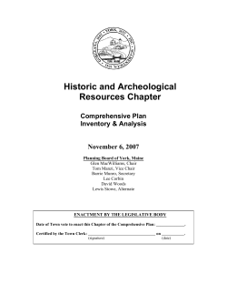 Historic and Archeological Resources Chapter