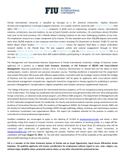 Florida International University is classified by Carnegie as a R1