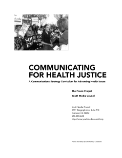 CommuniCating for health JustiCe