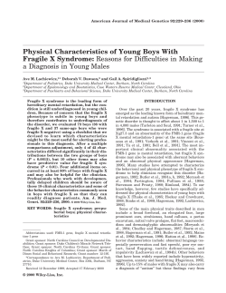 Physical characteristics of young boys with fragile X syndrome