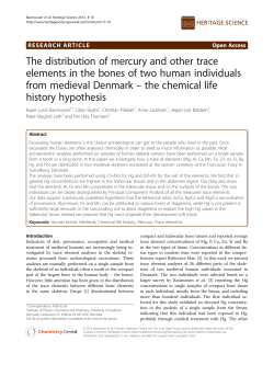 The distribution of mercury and other trace elements in the bones of