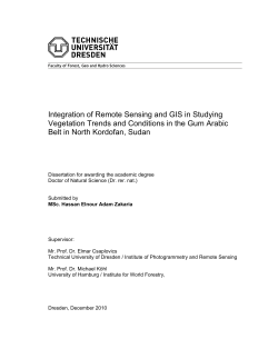 Integration of Remote Sensing and GIS in Studying Vegetation
