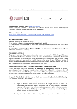 Spanish Grammar - Universidad de Navarra