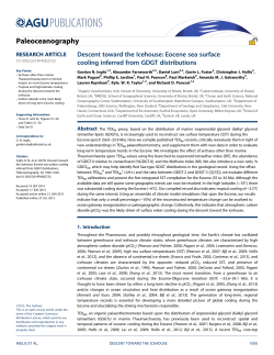 Descent toward the Icehouse: Eocene sea surface cooling inferred