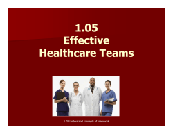 1.05 Effective Healthcare Teams