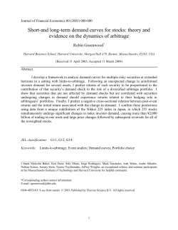 Short-and long-term demand curves for stocks