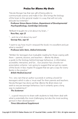 Praise for Blame My Brain