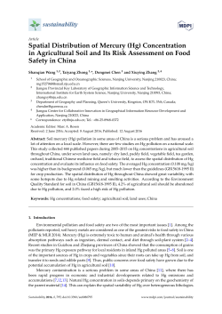 Spatial Distribution of Mercury (Hg) Concentration in Agricultural