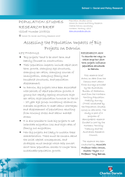 Assessing the Population Impacts of Big Projects on Darwin