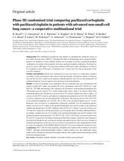 Phase III randomised trial comparing paclitaxel/carboplatin with