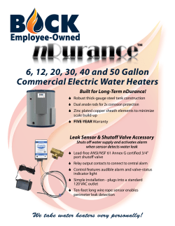 6, 12, 20, 30, 40 and 50 Gallon Commercial Electric Water Heaters