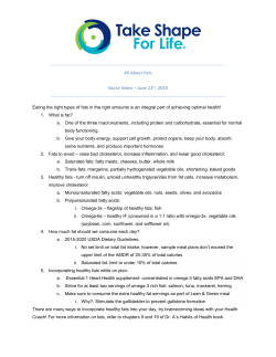 All About Fats Nurse Notes &ndash; June 13th, 2016