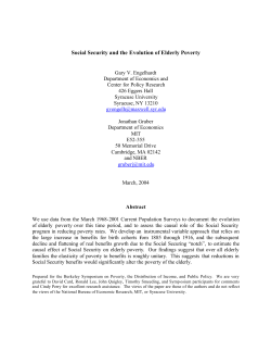 Social Security and the Evolution of Elderly Poverty