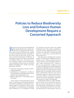 Policies to Reduce Biodiversity Loss and Enhance Human