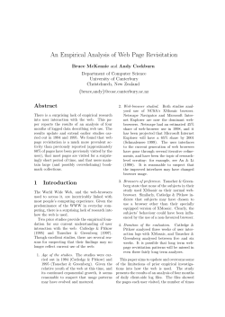 An Empirical Analysis of Web Page Revisitation