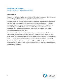 Questions and Answers - Muskrat Falls Project