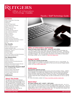 OIT-Camden - Rutgers University