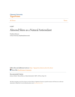 Almond Skins as a Natural Antioxidant - TigerPrints