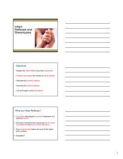 Infant Reflexes and Stereotypies