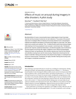 Effects of music on arousal during imagery in elite shooters: A pilot