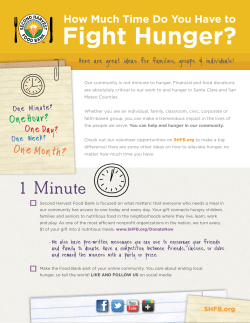 great ideas - Second Harvest Food Bank
