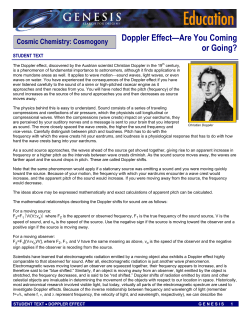 text about the Doppler Effect applied to cosmology.