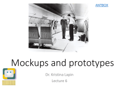 Mockups and prototypes