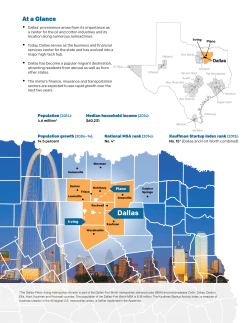 Dallas - At the Heart of Texas: Cities` Industry Clusters Drive Growth