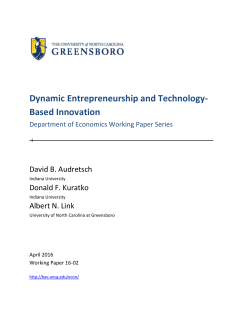 Dynamic Entrepreneurship and Technology