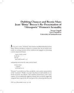 Dubbing Chaucer and Beenie Man - Journal Hosting and Publishing