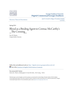 Blood as a Binding Agent in Cormac McCarthy`s _The Crossing