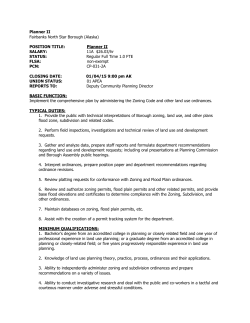 Planner II Fairbanks North Star Borough (Alaska) POSITION TITLE