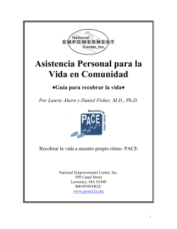 Gu&iacute;a para recobrar la vida - National Empowerment Center
