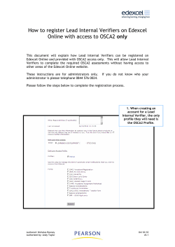 How to register Lead Internal Verifiers on Edexcel Online with